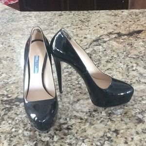 *SOLD*Prada black patent pumps 39 9